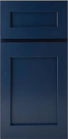 Blue Shaker cabinet door