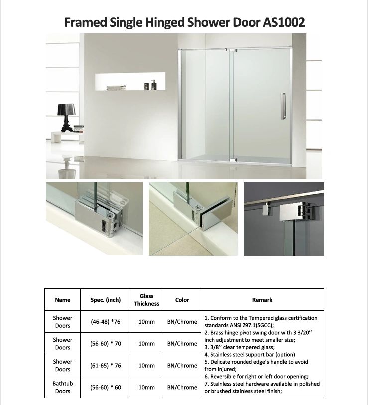 Shower door design